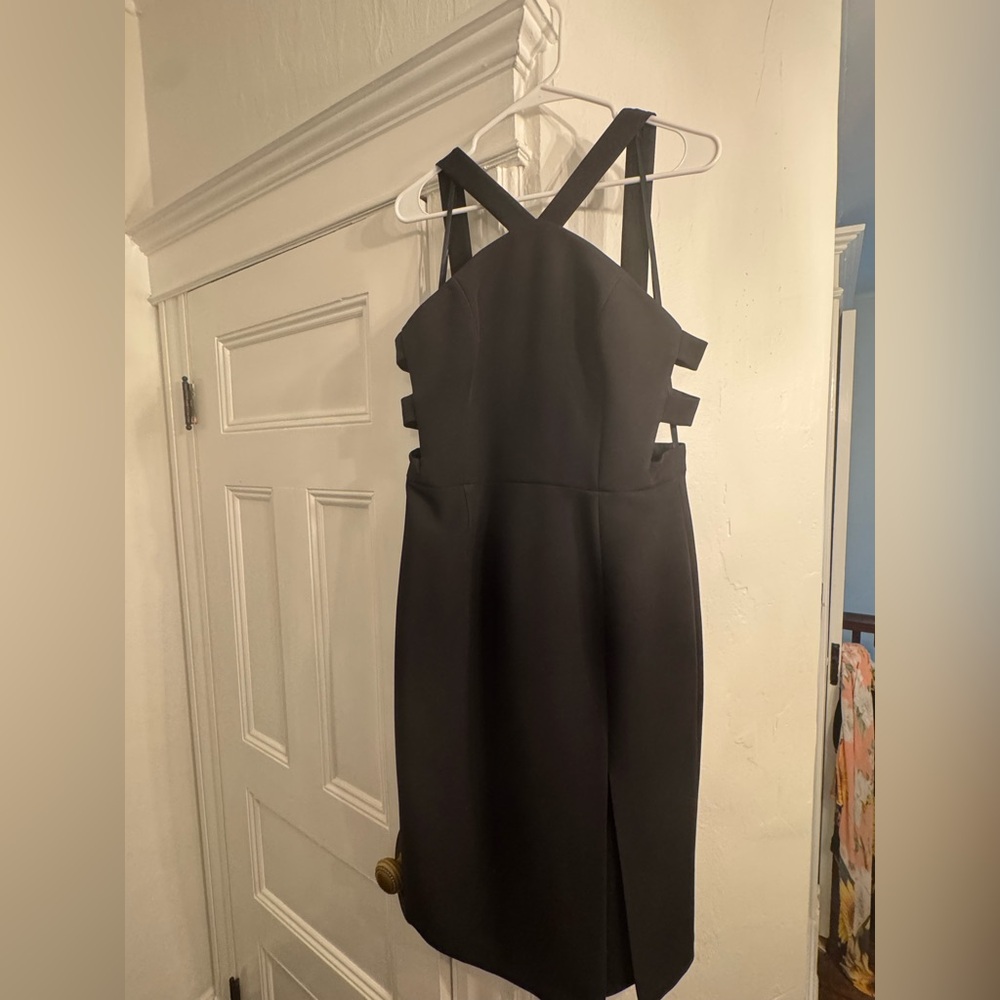 BCBG NEW Elegant Black Strappy Dress